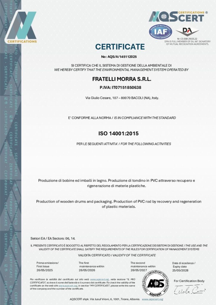 FRATELLI MORRA ISO 14001-2015