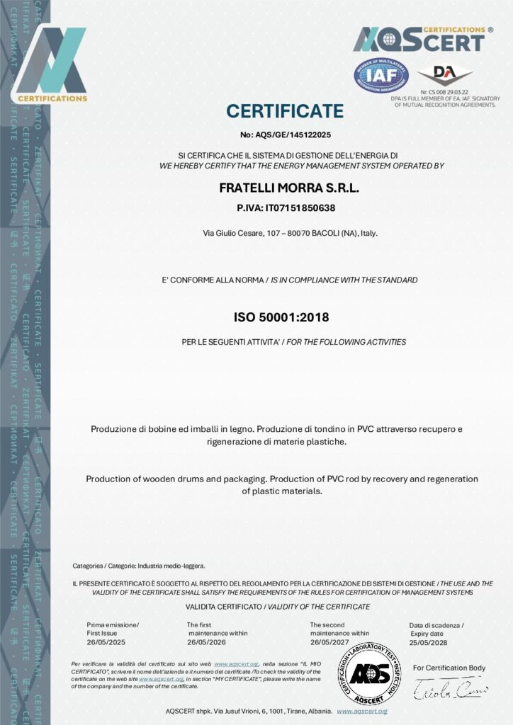 FRATELLI MORRA ISO 50001-2018